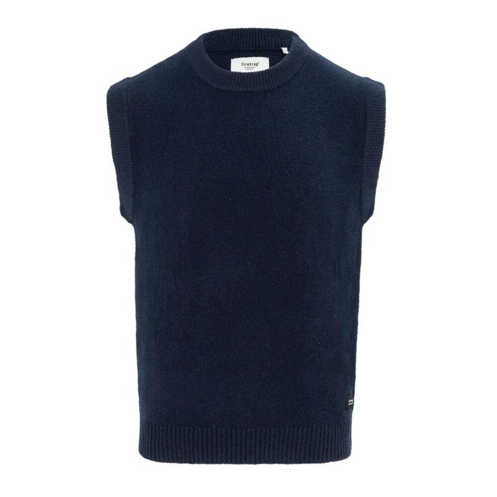 Firetrap Mens Crew Neck Sleeveless Sweater Vest / Navy